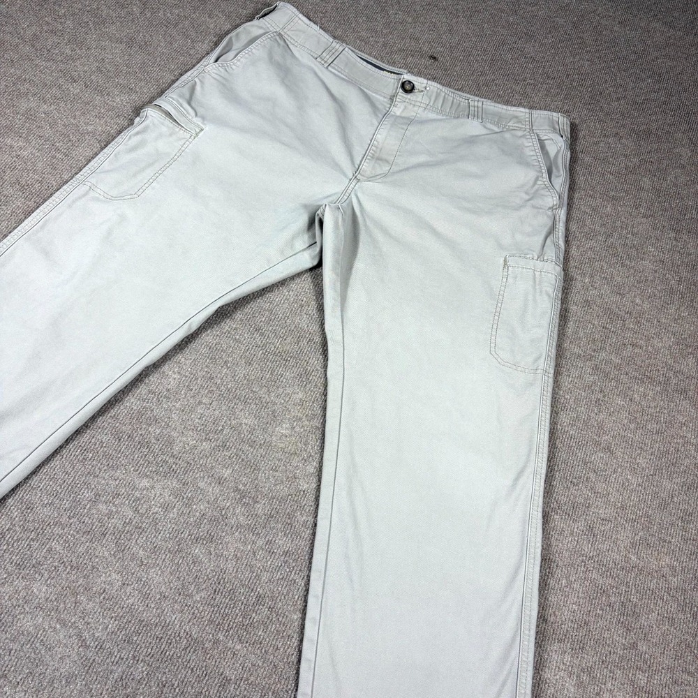 Lee Extreme Comfort MVP Canvas Cargo Pants Mens 40x32 Gray Stretch Straight Leg